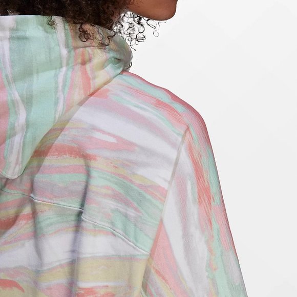 adidas Pastel Marble Crop Hoodie - Picture 3 of 10